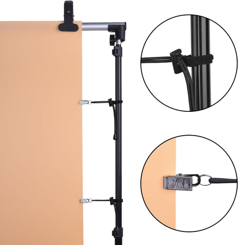 Backdrop Background Clips Holder for Photo Video Studio, 12 Pack, Black...