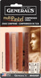 GENERAL'S MultiPastel Compressed Chalk Sticks, 4 Pack, Earthtones...