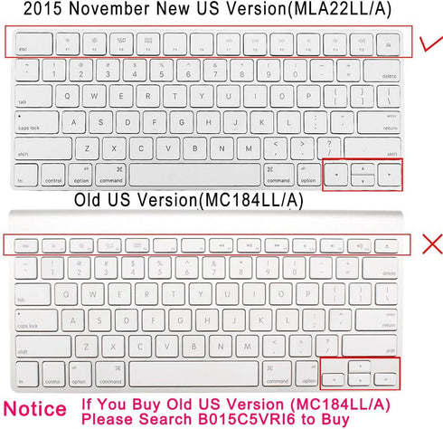 Ultra Thin Clear Keyboard Cover Protector Skin for Apple Wireless Magic Keyboard (for Magic Keyboard (MLA22LL/A))...