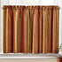 Waverly Traditions Stripe Ensemble Rod Pocket Cafe Tier and Valance Set for Windows in Kitchen or Bathroom, Double Panel, 52" x 36", Crimson...