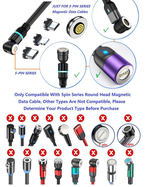 Magnetic Charging Tips 5pin Series,Type-c Tips 9Pack,Magnetic Type-C Tips,Just Charger Tips Without Magnetic Data Cable(Just 5pin USB-C Tips,9Pack...