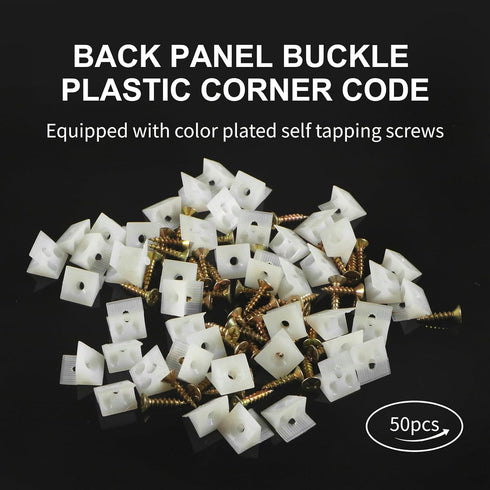 Drawer Reinforcement Repair Kit for Furniture Sagging Drawer, Fixing Repair Wedges, Brackets Plastic Angle Code Bracket Fastener(50PCS)...