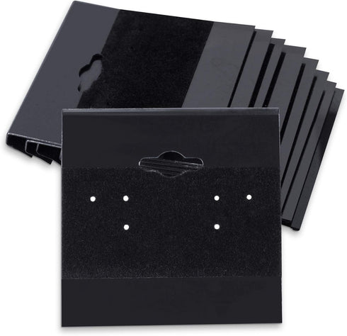 Super Z Outlet Black Velvet Plastic Display Cards for Earrings, Jewelry Accessories, 2" x 2" (100 Pk)...