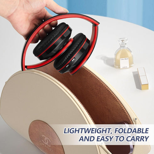Bluetooth Headphones Over-Ear, 60 Hours Playtime Foldable Lightweight Wireless Headphones Hi-Fi Stereo, Bass Adjustable Headset with Built-in HD M...