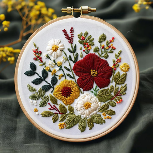 Bonroy 4 Sets Embroidery Kit for Beginners with Instructions,Cross Stitch Kits for Adults with Pattern,Needlepoint Kits for Adult Include Embroide...