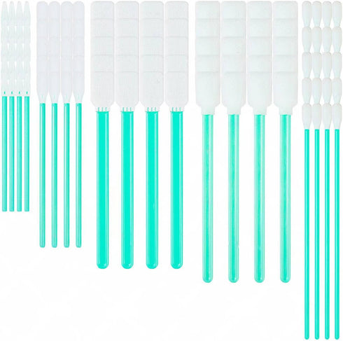 Cleaning Swab Sticks Kit (5 Types, 100 Pack) Multi-Purpose Cleanroom Sponge Stick for Inkjet Printer, Optics Lens,Camera,Arts and Crafts,Automotiv...