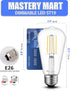 MASTERY MART Dimmable E26 Edison Bulbs 6 Pack, 5.5W (60W Equivalent), Cool White 4000K, Clear Glass ST19 ST21...