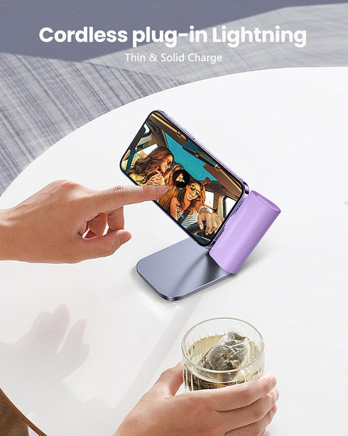 Purple Small Portable Battery Charger 4800mAh, Tiny Power Bank Ultra-Compact 15W Fast Charging Mini Battery Pack Power Charger for iPhone 14 Pro/1...