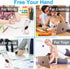 Cellphone Ring Holder Finger Kickstand, Foldable 360° Rotation Cell Phone Stand for Desk, Magnetic Car Mount, Metal Multi-Angle for Phone Back Gri...