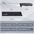 DELFINA Curved Breaking Knife 8 inch W/Sheath & SoftGrip Handle, Butcher Breaking Knife For Meat Cutting, High Carbon Japanese Steel ?8 inch?...