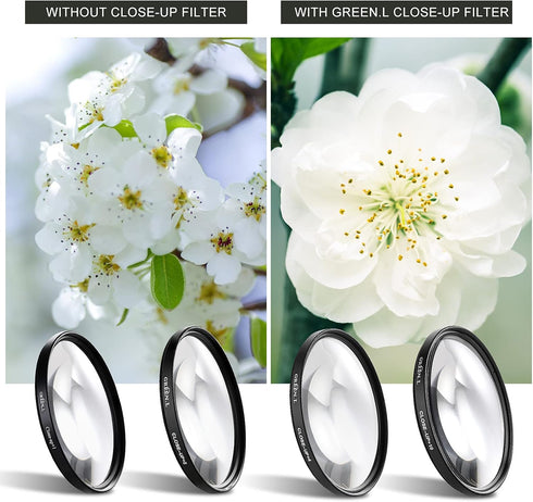 52mm Close-up Filter Set(+1,+2,+4,+10), Professional Macro Filter with Filter Pouch for Camera Lens......