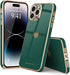 Teageo for iPhone 14 Pro Max Case for Women Girl Cute Love Heart Luxury Soft Bling Back Cover Raised Full Camera Protection Bumper Silicone Shockp...
