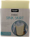 Diamond Stitch Fabric Bathroom Sink Skirt Utility Sink Waterproof Fits Standard Size Sinks Adds Bathroom Storage (Beige) Large...