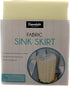 Diamond Stitch Fabric Bathroom Sink Skirt Utility Sink Waterproof Fits Standard Size Sinks Adds Bathroom Storage (Beige) Large...