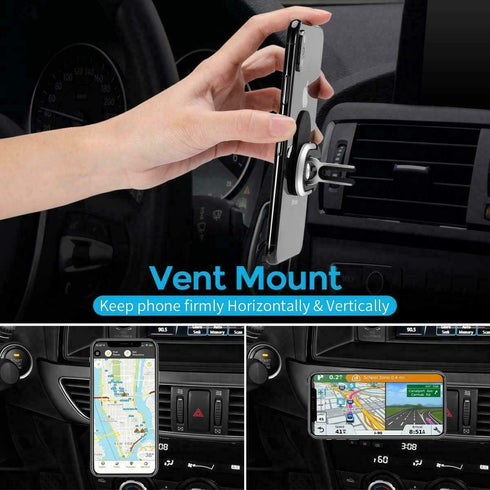 Finger Ring Holder Stand Car Air Metal Plate Rotating Magnetic Grip Portable for Cell Phone Ring Holder Finger Kickstand...