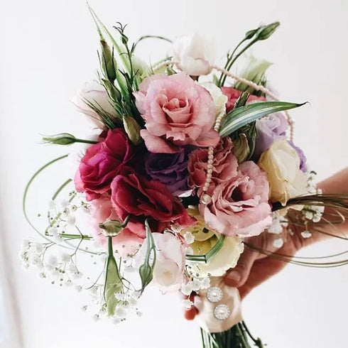 Honbay 10PCS 16mm/0.63inch Round Rhinestone Faux Pearl Buttons Embellishments - Sew on (White)...