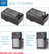 NP-FW50 Battery Charger for Sony ZV-E10, A6100, A6400, DSC-RX10 II, DSC-RX10 IV, Alpha 7, A7R, A7R II, A7S, AS7 II, A3000, A5000, A5100, A6000, A6...