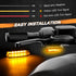 NTHREEAUTO Sequential LED Turn Signals, Flowing Handlebar Marker Light Motorcycle Mini Blinkers Compatible with Harley Dyna Sportster 883 XL1200 R...