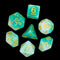 7PCS Polyhedral Dice Set, Jade DND Dice Set for Dungeon and Dragons, D&D Dice Set for Role Playing Games (Green White)...