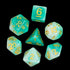 7PCS Polyhedral Dice Set, Jade DND Dice Set for Dungeon and Dragons, D&D Dice Set for Role Playing Games (Green White)...