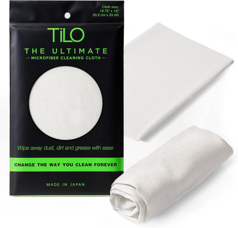 TiLO Microfiber Cleaning Cloth – 19 x 13-inch Microfiber Cleaning Cloths – Ultra-Absorbent and Reusable – Soft Polishing Cloth for Dust, Grease, D...