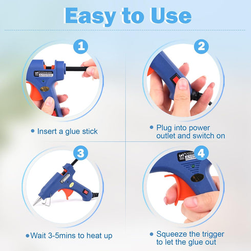 Hot Glue Gun,Mini Hot Glue Gun Kit with 12pcs Glue Sticks for School Crafts DIY Arts Projects,20W Glue Gun and Sticks Set for Quick Home Repairs...