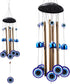 BWINKA Blue Evil Eye Amulet Wind Chimes Bells Outdoor Decor,Metal Windchimes for Garden Patio Backyard Home Decor…...