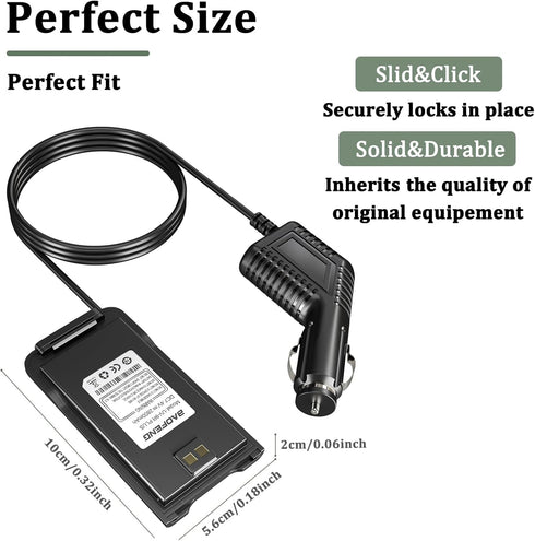 BAOFENG UV-9R Plus Battery Eliminator Car Charger for UV-9G Radio DC7.4V Replacement UV-9R Pro Walkie Talkie Battery Walikie Talkie Accessories...