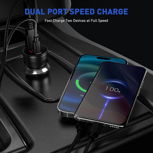 NEXPOW 38W USB C Car Charger, Fast USB Car Charger Adapter PD 20W or QC3.0 Compatible with NEXPOW Jump Starter......