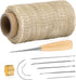 BAGERLA 273 Yards Leather Waxed Thread Sewing Kit Including Sewing Thread Needle Awl Thimble, Leather Sewing Upholstery Repair Kit for Leather Car...