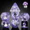 Mushroom Resin Dice Set D&D, DNDND 7PCS D&D Dice Set with Gift Velvet Bag for Dungeons and Dragons Role Playing Games and Tabletop Games?Purple Mu...