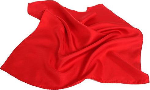 Fine Red 100% Silk Pocket Square for Men Full-Sized 17"x17"...