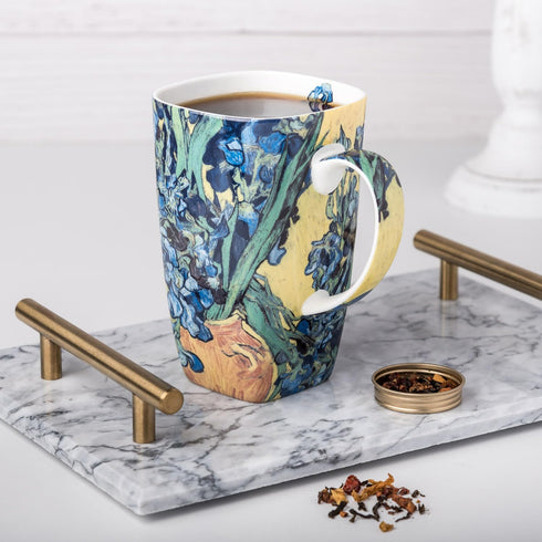 McIntosh Vincent Van Gogh Irises Fine Bone China (19.6 oz) Grande Mug in Matching Gift Box...