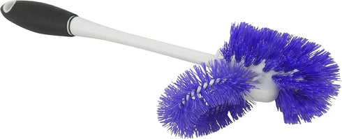Home Products Toilet Bowl Brush with Rim Cleaner and Holder Set - Toilet Bowl Cleaning System with Scrubbing Wand, Under Rim Lip Brush and Storage...