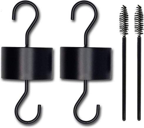 Hummingbird Feeder Insect Ant Moat, Extra Large, 2 x 2 Pack, Black, includes 2 Cleaning Brushes...