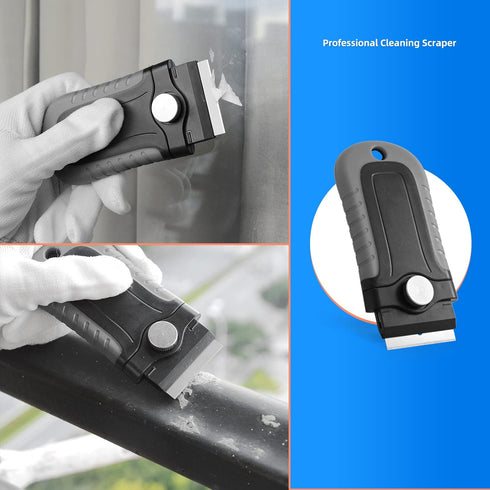 EHDIS Razor Blade Scraper, 1.5'' and 4'' Glass Scraper Tool, Floor Adhesive Remover Scraper with Metal Razor Blades, Paint Scraper Ideal for Clean...