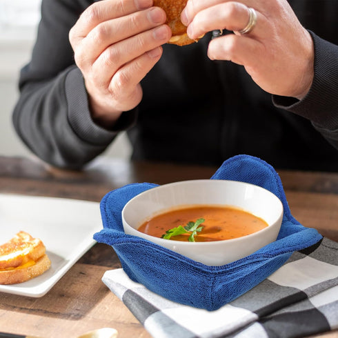 Hemoton Microwave Plate Holder,Soup Bowl Cozy Koozies,Microwave Bowl Holder for Hot Food,Microwave Cozy Bowl Hot Pad,Microwavable Bowl Cozy,Microw...