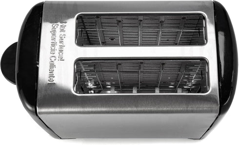 Dominion 2-Slice Toaster with Shade Control, Slide-Out Crumb Tray, Auto-Shutoff, Toast Lift, Brushed Stainless Steel/Black...