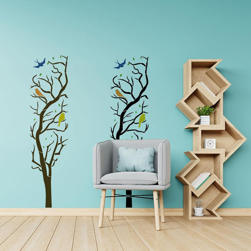 FINGERINSPIRE 4PCS Tree of Life Painting Stencil 11.8x11.8 inch Reusable Tree Branches Drawing Template Layered Large Life Tree Stencil Decorative...