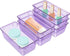 WOWBOX 6 PCS Plastic Drawer Organizer Set, Desk Drawer Divider Organizers and Storage Bins for Makeup, Jewelry, Gadgets for Kitchen, Bedroom, Bath...