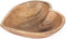 WitnyStore Heart Shaped Wood Bowl 8" Brown Handcrafted Wooden Bowls Collectible Functional Serving Tray Dish Plate Hand Made Decorative Tableware ...