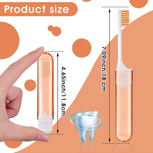 Sibba Toothbrush Covers 4 Pieces Folding Manual Toothbrushes Case Travel Kit Soft Bristles Tooth Brushes Mini Size Portable Brush Coverings Wrappe...