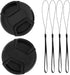 2 Pcs 52mm Center Pinch Front Lens Cap Compatible with Nikon DSLR Camera with 18-55mm or 55-200mm Lens, D3200 D3000 D5200 D5100 D5000 D90 D80 D60,...