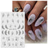 JMEOWIO 10 Sheets Glitter Flower Butterfly Leaves Nail Art Stickers Decals Self-Adhesive Pegatinas Uñas Black White Nail Supplies Nail Art Design ...