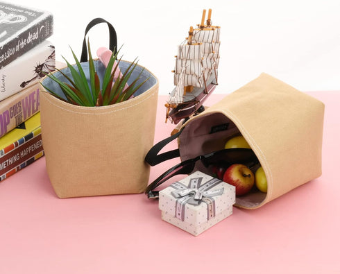 CM Mini Hanging Basket, Small Storage Bag Decor Bin for Wall & Door Storage, Foldable Basket Bin, 2 Pcs...
