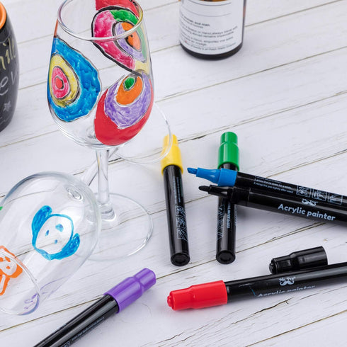 Mr. Pen- Acrylic Paint Marker Pens, 8 Colors, Acrylic Paint Pens for Rocks Painting, Glass, Wood, Ceramic, Fabric, Canvas, Mugs, Scrapbooking, Roc...