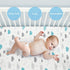 TILLYOU Baby Crib Sheets for Boys Girls, Super Soft Toddler Bed Sheets, 2 Pack Sheets for Standard Crib Mattress 28x52in, Blue Clouds and Stars...