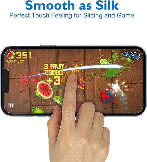 Mothca 2 Pack Matte Glass Screen Protector for iPhone 14 Plus with 2 Pack Camera Lens Tempered Glass Protector, Anti-Glare & Anti-Fingerprint Temp...