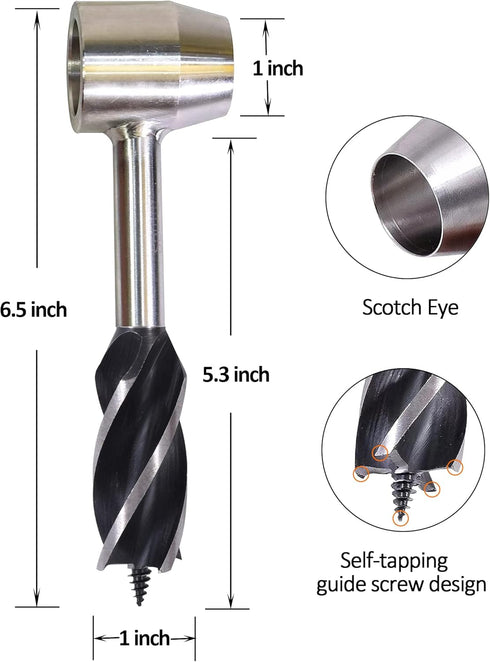 Bushcraft Survival Tool - Bushcraft Hand Auger Wrench, Scotch Eye Wood Drill Survival Tools for Outdoor Backpacking and Camping Shelter Building, ...