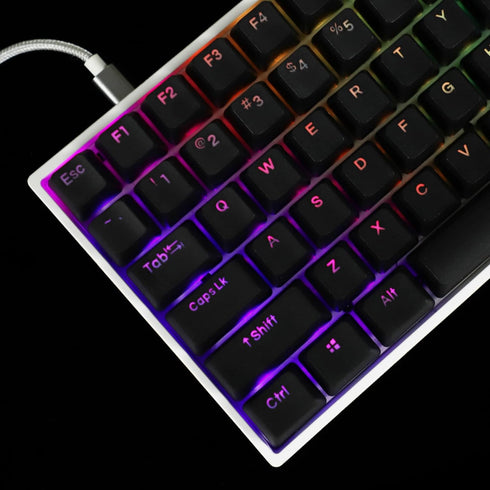 YMDK Double Shot 108 Dyed PBT Shine Through OEM Profile Keycap Rainbow Carbon Sunset Backlit Keycaps for MX Switches Mechanical Keyboard?Only Keyc...